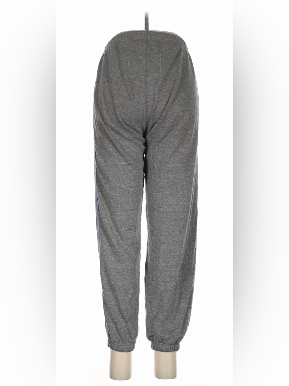 Aviator Nation Heather Gray Joggers with Rainbow Side Stripes - Picture 3 of 6